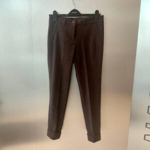 28-001 žamentne hlače - dark brown