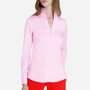 SSP15 roza bluza z visokim ovratnikom