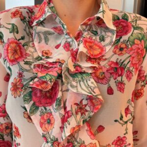 Alternative view of W613 Georgette vzorčasta bluza