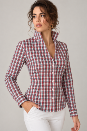 W041 karirasta bluza