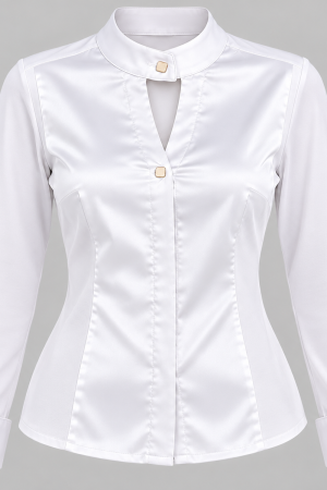 Alternative view of W908 bluza v kombinaciji jersey /saten