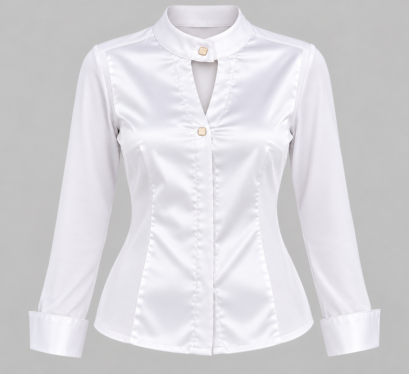 W908 bluza v kombinaciji jersey /saten - slika 2