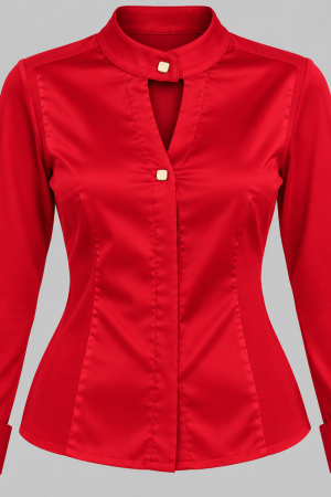 Alternative view of W908 bluza v kombinaciji jersey /saten